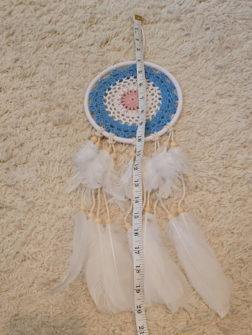 Boho Blue & Cream Dreamcatcher Wall Hanging YOU GET 4!!!
